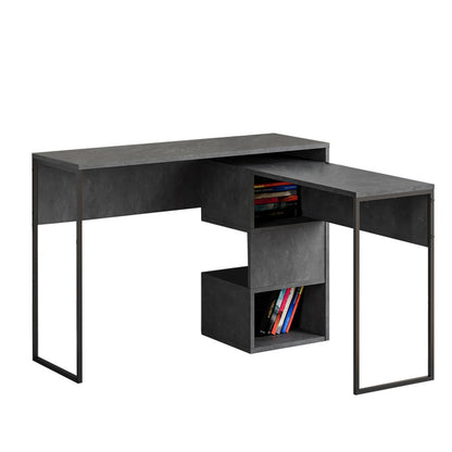 Working foldable desk Badau pakoworld melamine dark grey 110x37x77cm