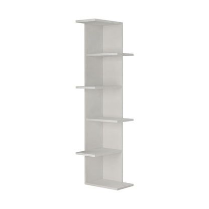 Bookcase corner Saso pakoworld melamine white 37x37x141cm