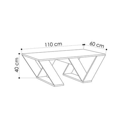 Coffee table Pipra pakoworld in natural colour 110x60x40