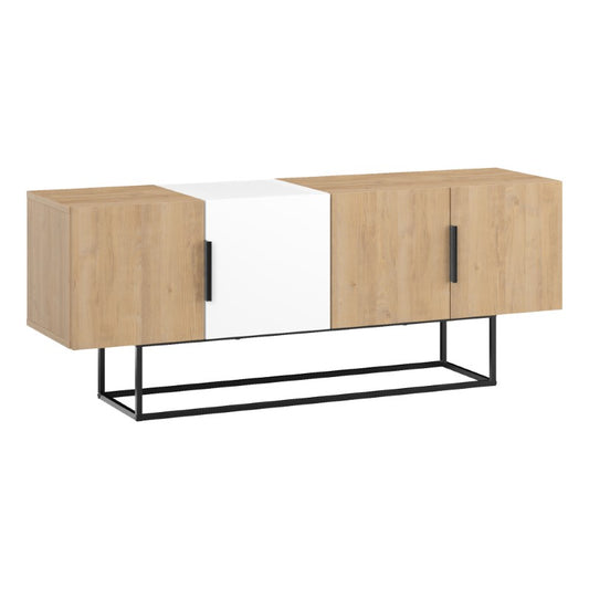 TV cabinet Tontini pakoworld natural-white 140x37.5x55cm