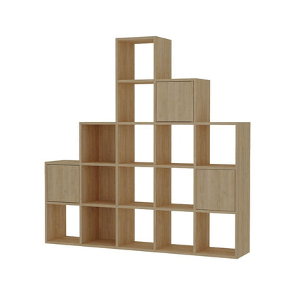 Bookcase Paleo pakoworld oak melanine 150.8x28.x150.8cm