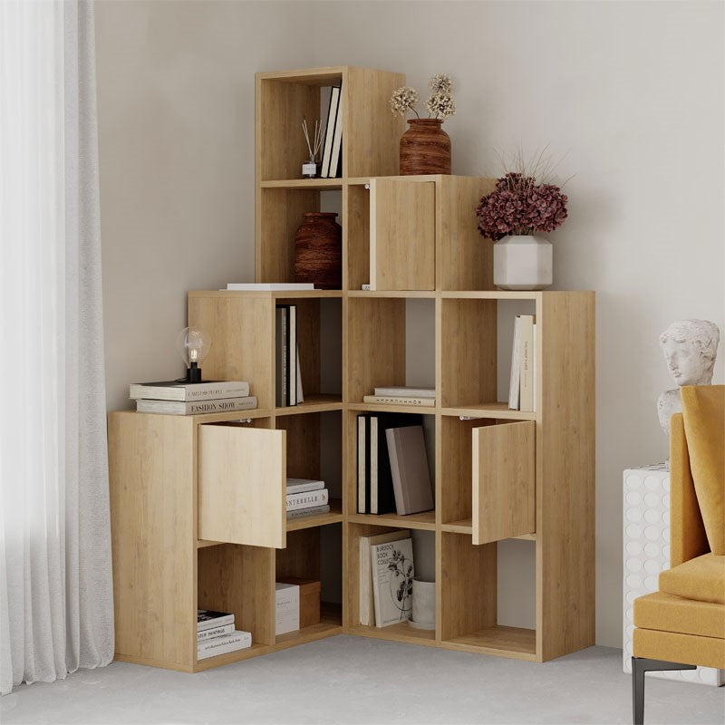 Bookcase Paleo pakoworld oak melanine 150.8x28.x150.8cm