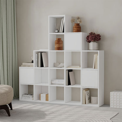 Bookcase Paleo pakoworld white melanine 150.8x28.x150.8cm