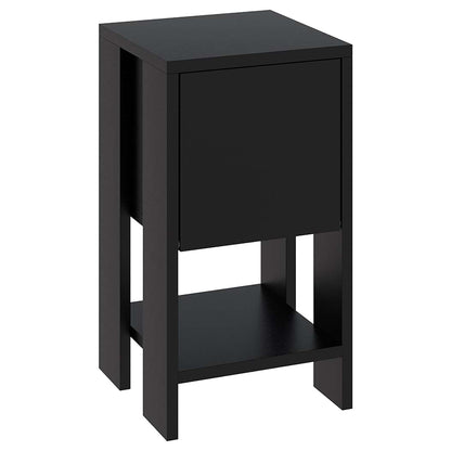 Nightstand Ema pakoworld melamine in black color 30x30x55cm