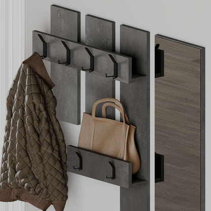 Entrance furniture Vesty pakoworld melamine in retro grey color 100x30x61cm