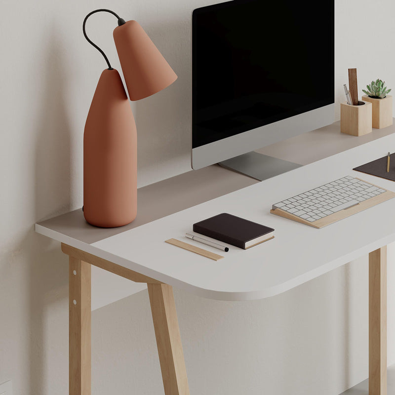Malia study desk in white-natural-mocha color 120x60.5x75cm