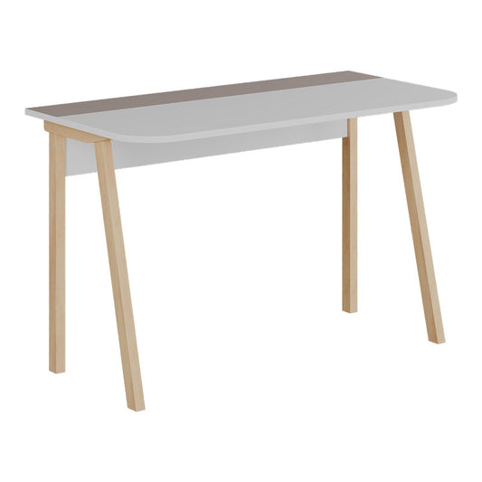 Malia study desk in white-natural-mocha color 120x60.5x75cm