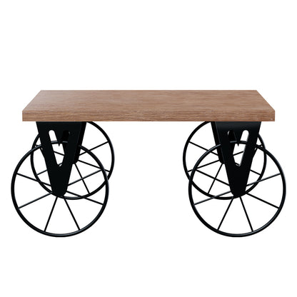 Coffee table Bike pakoworld in black-walnut color 85x55x41cm