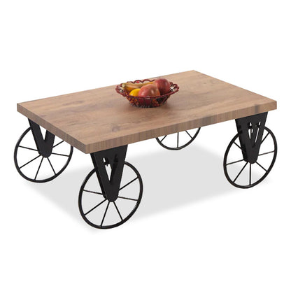 Coffee table Bike pakoworld in black-walnut color 85x55x41cm