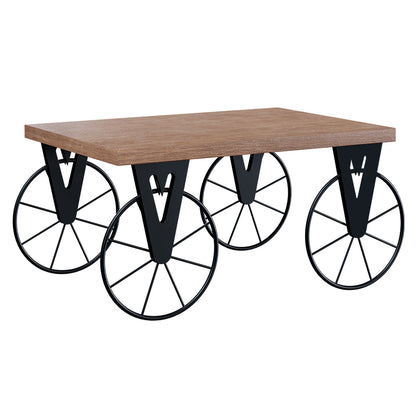 Coffee table Bike pakoworld in black-walnut color 85x55x41cm