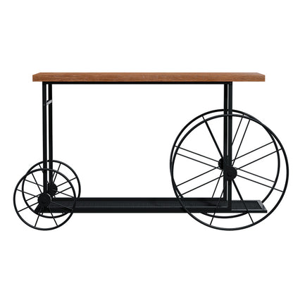 Console Bike pakoworld in black-walnut color 148x28x85cm