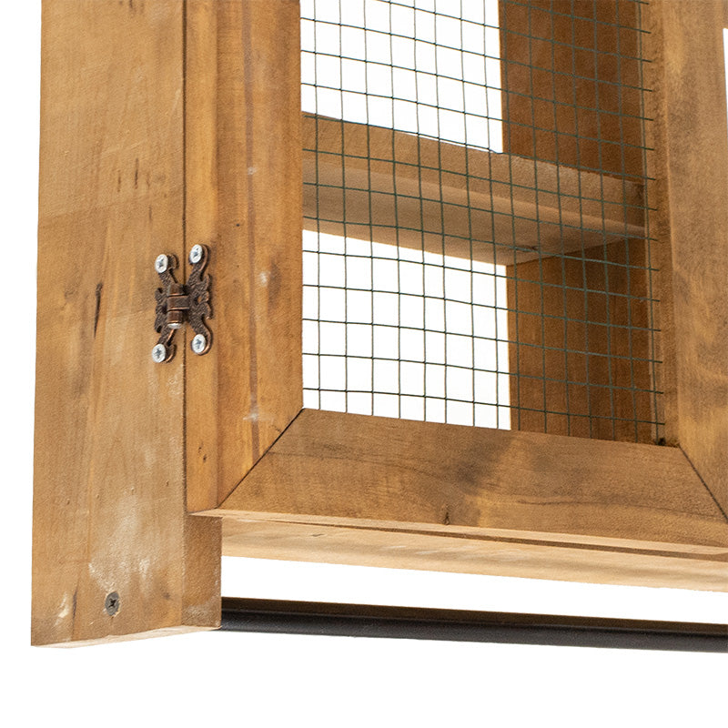 Wall shelf kitchen unit Puro pakoworld in walnut color 100x9x60cm