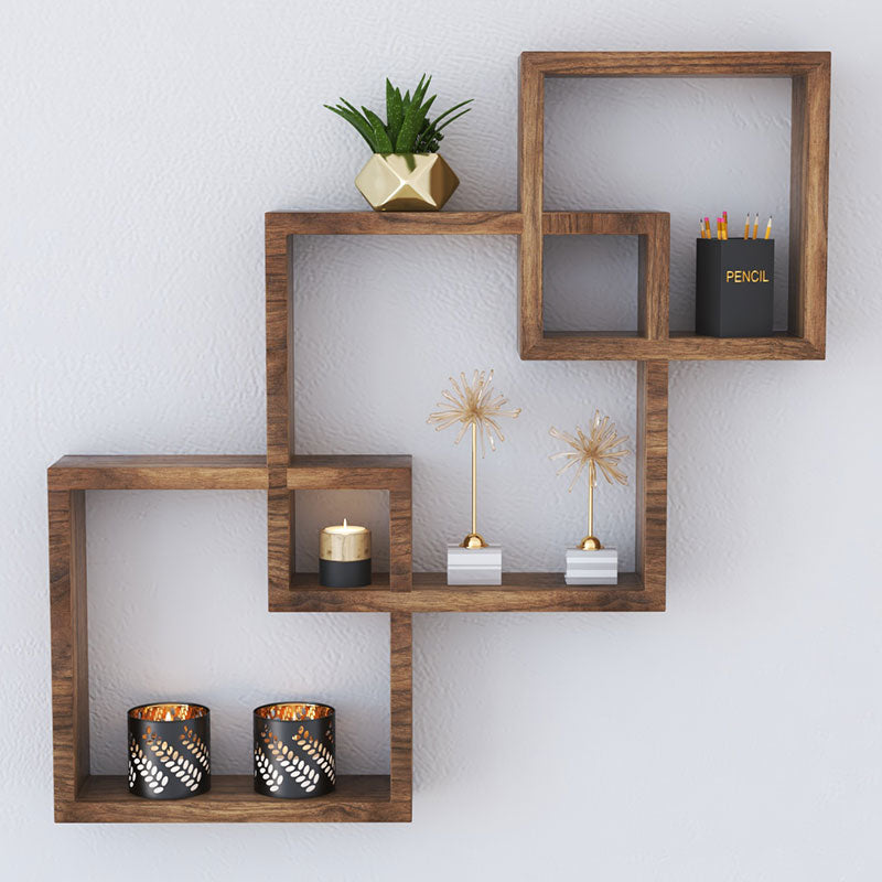 Wall shelf unit Maas pakoworld walnut 33x8.5x33cm