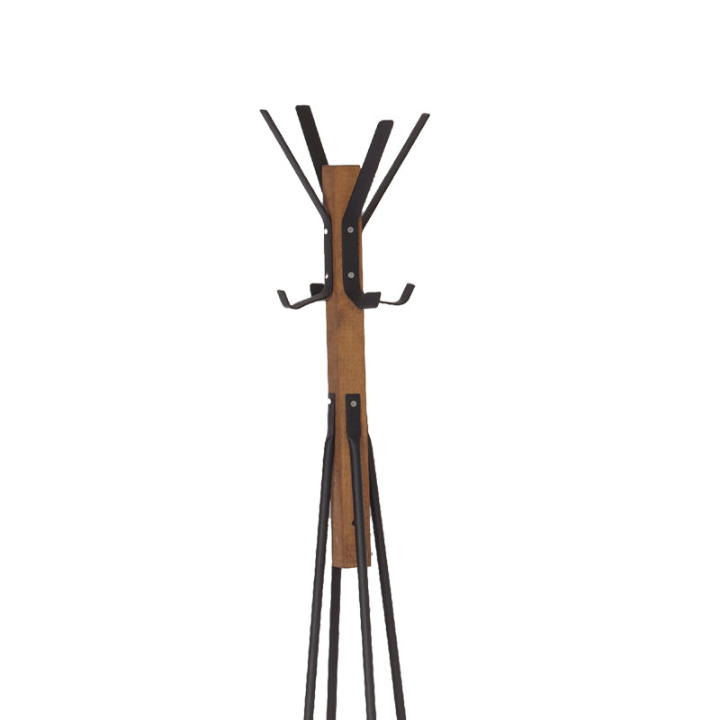 Coat Stand Myra pakoworld in walnut-black color D40x160cm