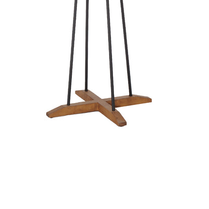 Coat Stand Myra pakoworld in walnut-black color D40x160cm