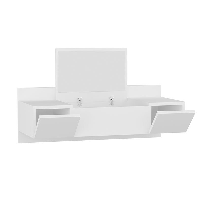 Hanging dressing table with mirror Tabia pakoworld white 100x39x33cm