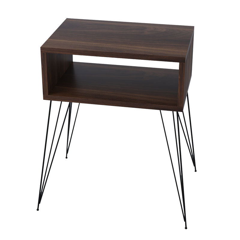 Nightstand Naida pakoworld walnut-black 45x30x59cm