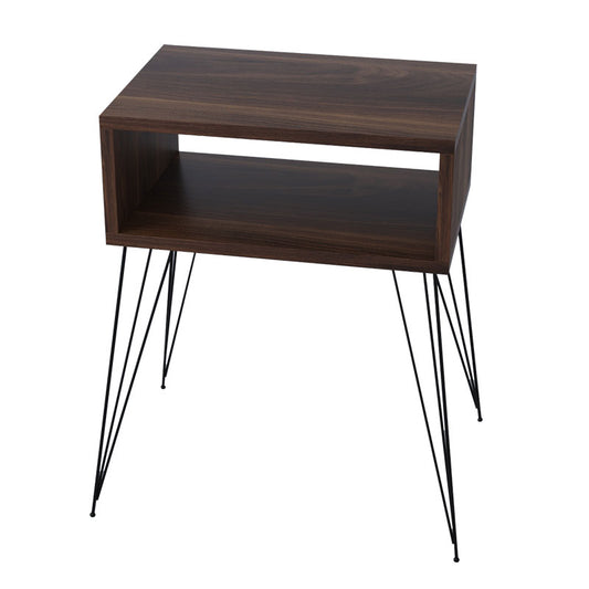 Nightstand Naida pakoworld walnut-black 45x30x59cm