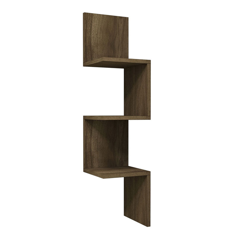 Corner wall shelf Insta pakoworld walnut 25x25x105,5cm