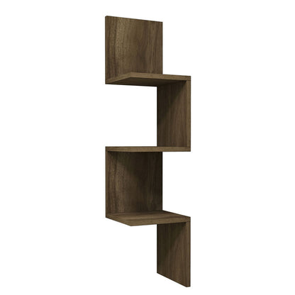 Corner wall shelf Insta pakoworld walnut 25x25x105,5cm