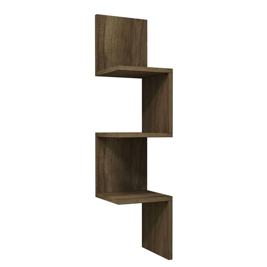 Corner wall shelf Insta pakoworld walnut 25x25x105,5cm