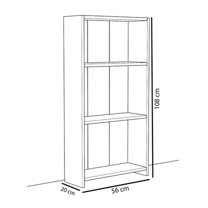 Low bookcase Ferma pakoworld white 56x20x108cm