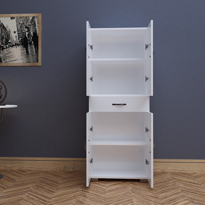 Wardrobe-column Milou pakoworld white 59x34.5x140cm