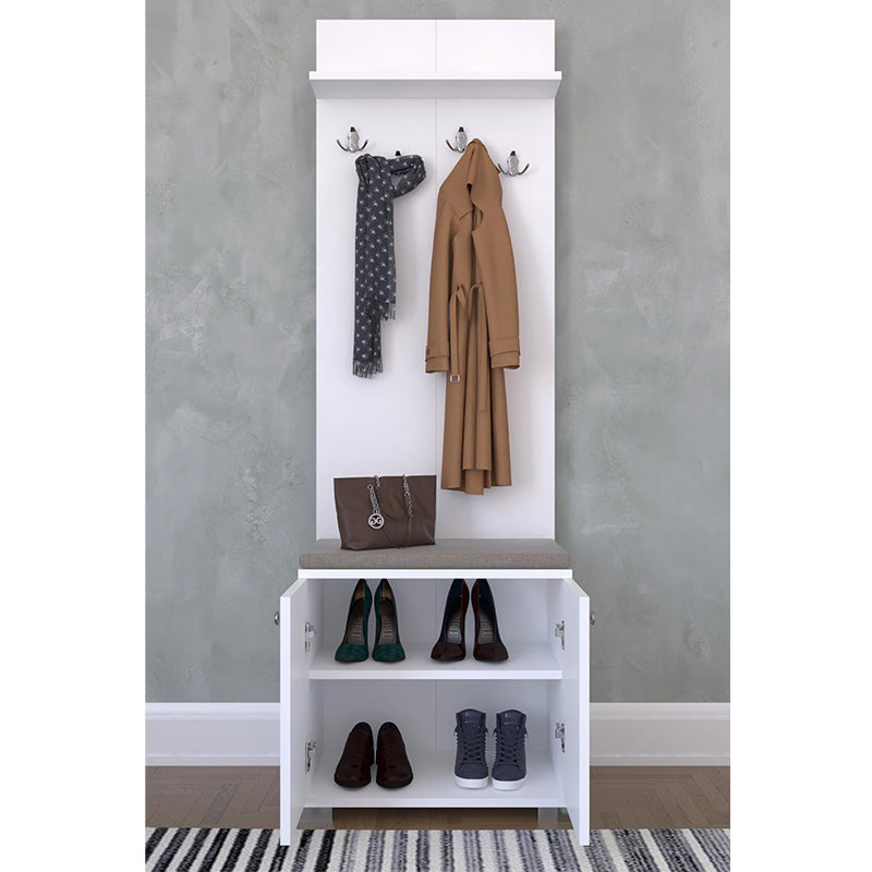 Entrance furniture Echo pakoworld white 60x33x177cm