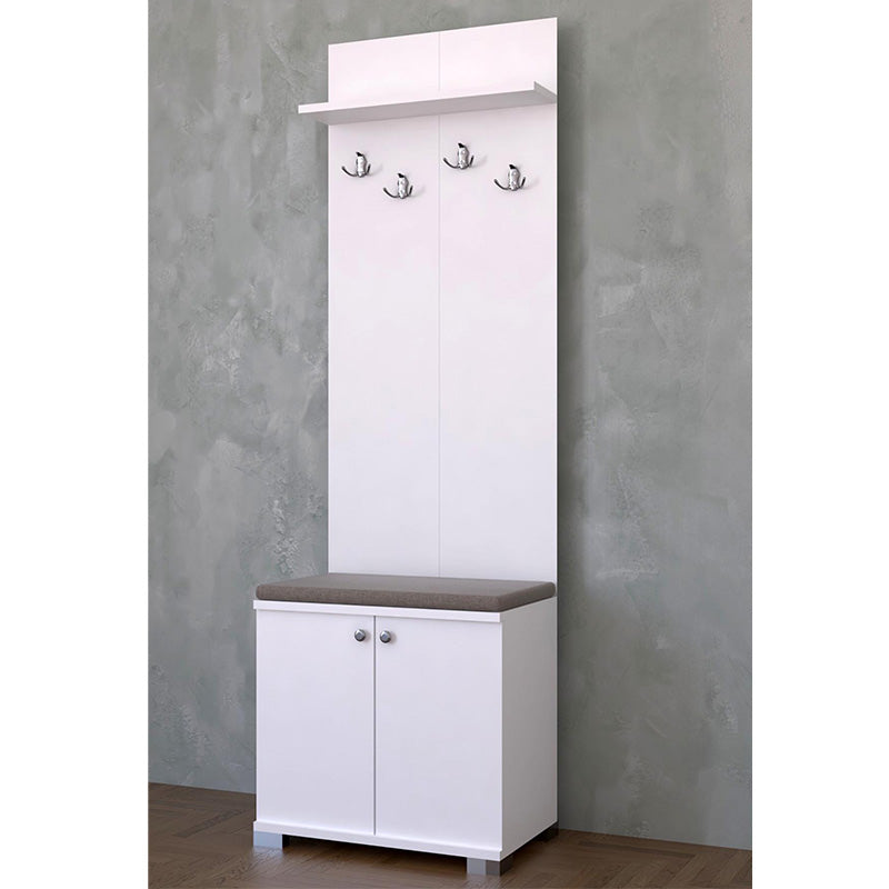 Entrance furniture Echo pakoworld white 60x33x177cm