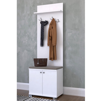 Entrance furniture Echo pakoworld white 60x33x177cm
