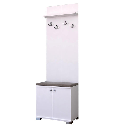 Entrance furniture Echo pakoworld white 60x33x177cm