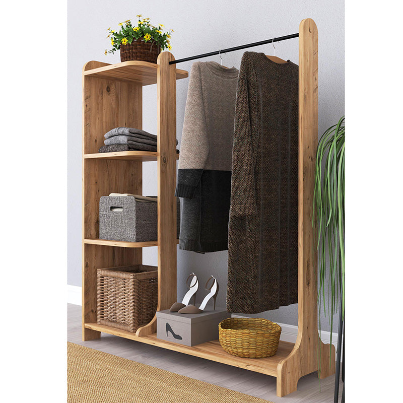 Entrance furniture Renesme pakoworld light walnut 106x35x128cm