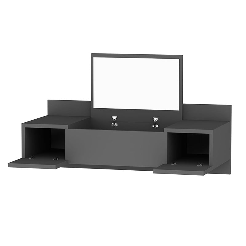 Hanging dressing table with mirror Tabia pakoworld anthracite 100x39x33cm