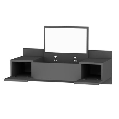 Hanging dressing table with mirror Tabia pakoworld anthracite 100x39x33cm