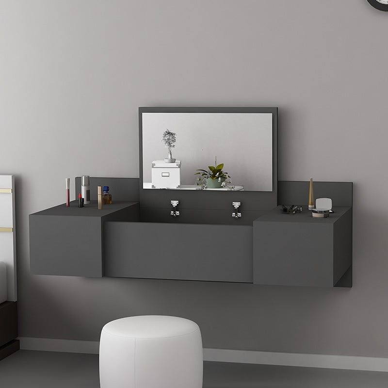 Hanging dressing table with mirror Tabia pakoworld anthracite 100x39x33cm