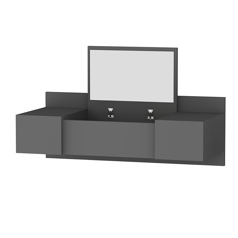 Hanging dressing table with mirror Tabia pakoworld anthracite 100x39x33cm