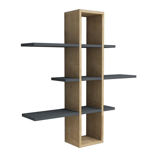 Wall shelf Akira pakoworld sonoma-anthracite 96x19.5x101cm