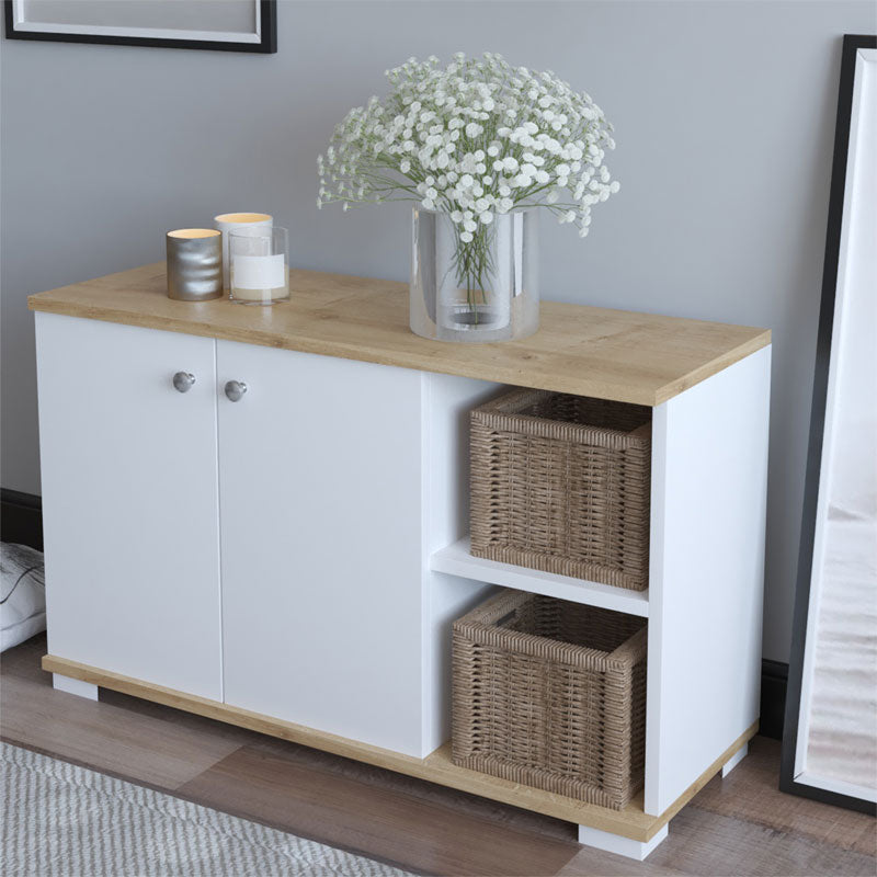 Entrance furniture  Deril pakoworld white-sonoma 90x33x52.5cm