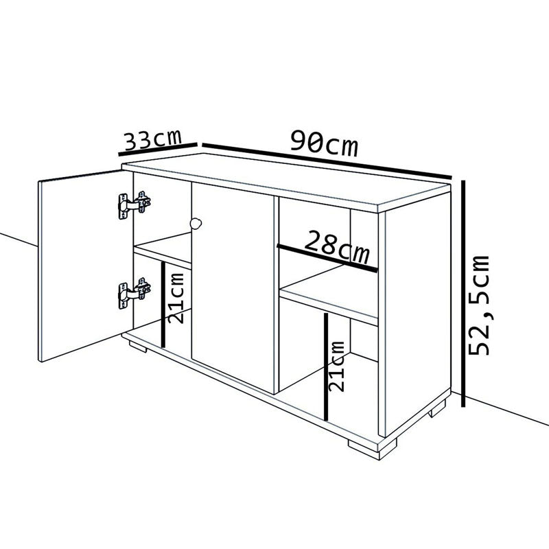 Entrance furniture  Deril pakoworld white-sonoma 90x33x52.5cm