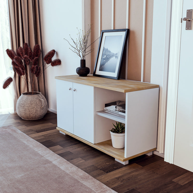 Entrance furniture Deril white-sonoma 90x33x52.5cm