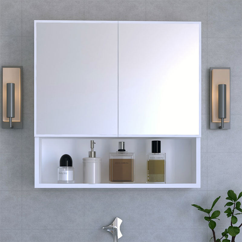 Zante bathroom cabinet with mirror white 70x17x70cm