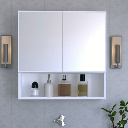 Zante bathroom cabinet with mirror white 70x17x70cm