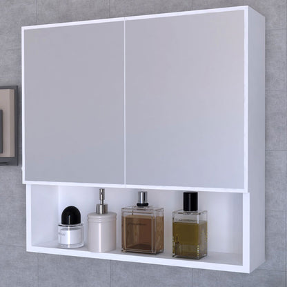 Zante bathroom cabinet with mirror white 70x17x70cm
