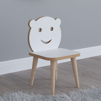 Jerry pakoworld children's chair white-natural 30x30x52cm