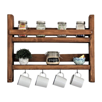 Wall shelf Drigo pakoworld walnut 45x10x34cm