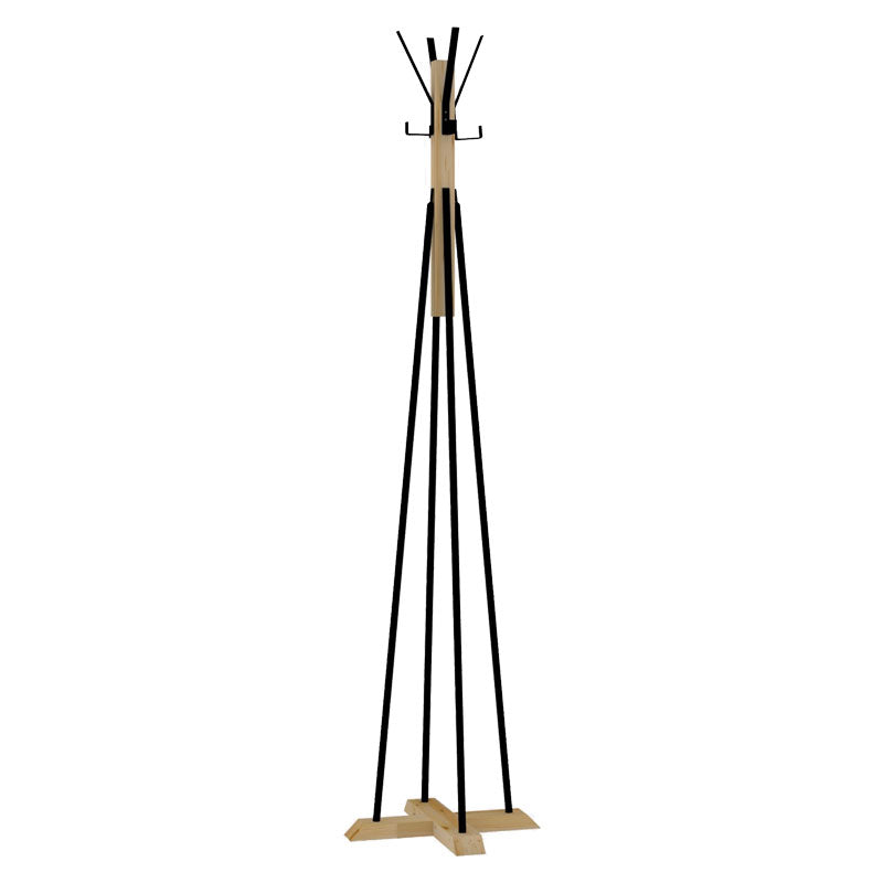 Coat Stand Myra pakoworld in natural black color D40x160cm