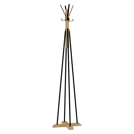 Coat Stand Myra pakoworld in natural black color D40x160cm