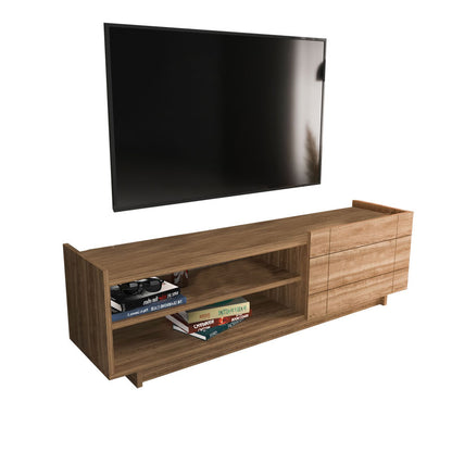 Tv stand Derek pakoworld walnut 140x37x41.4cm