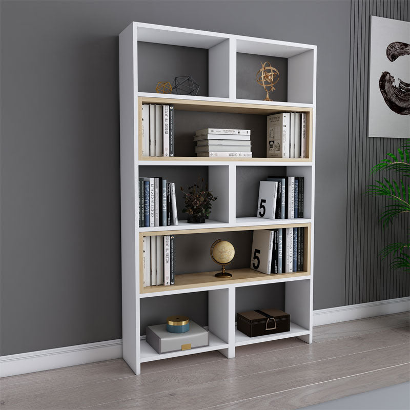 Extendable bookcase Thorin pakoworld white-natural 163.5x22x150cm