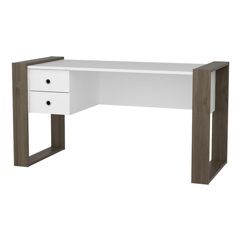 Work desk Astin pakoworld melamine white-walnut 138x60x72cm